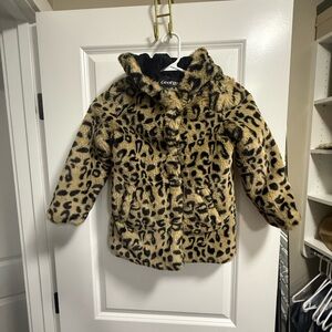 George Kids Animal Print Faux Fur Jacket